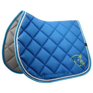Tapis de selle EQUITHÈME - Classic - Les Poneys du Farnier – bleu roi - 204773