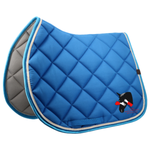 Tapis de selle EQUITHÈME - Classic - Écurie Karine Dercourt – bleu roi - 204773
