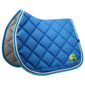 Tapis de selle EQUITHÈME - Classic - Club Hippique A Cheval - Bleu roi - 204773