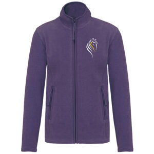 Veste micropolaire zippée (homme) – Régie Municipale centre équestre le Deven - Violet – K911