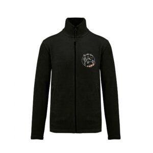 Veste micropolaire zippée (homme) – Run With Horse - Noir – K911