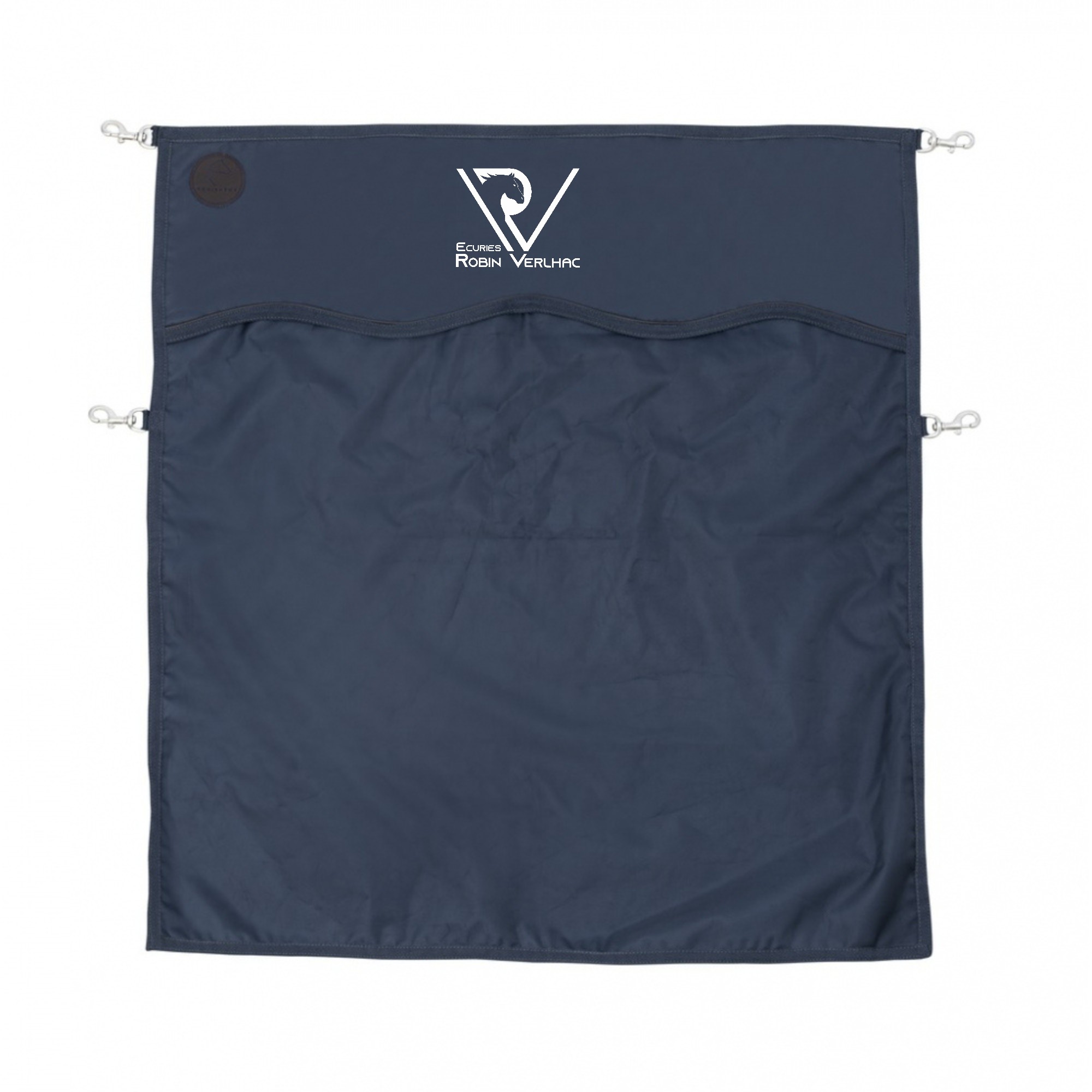 Rideau ou porte de box EQUITHÈME Premium - Ecurie Robin Verlhac - Navy - RP001 – Image 2