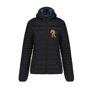 DOUDOUNE AVEC MANCHES ET CAPUCHE (femme) - Elevage Rohirrim - Noir - K6111