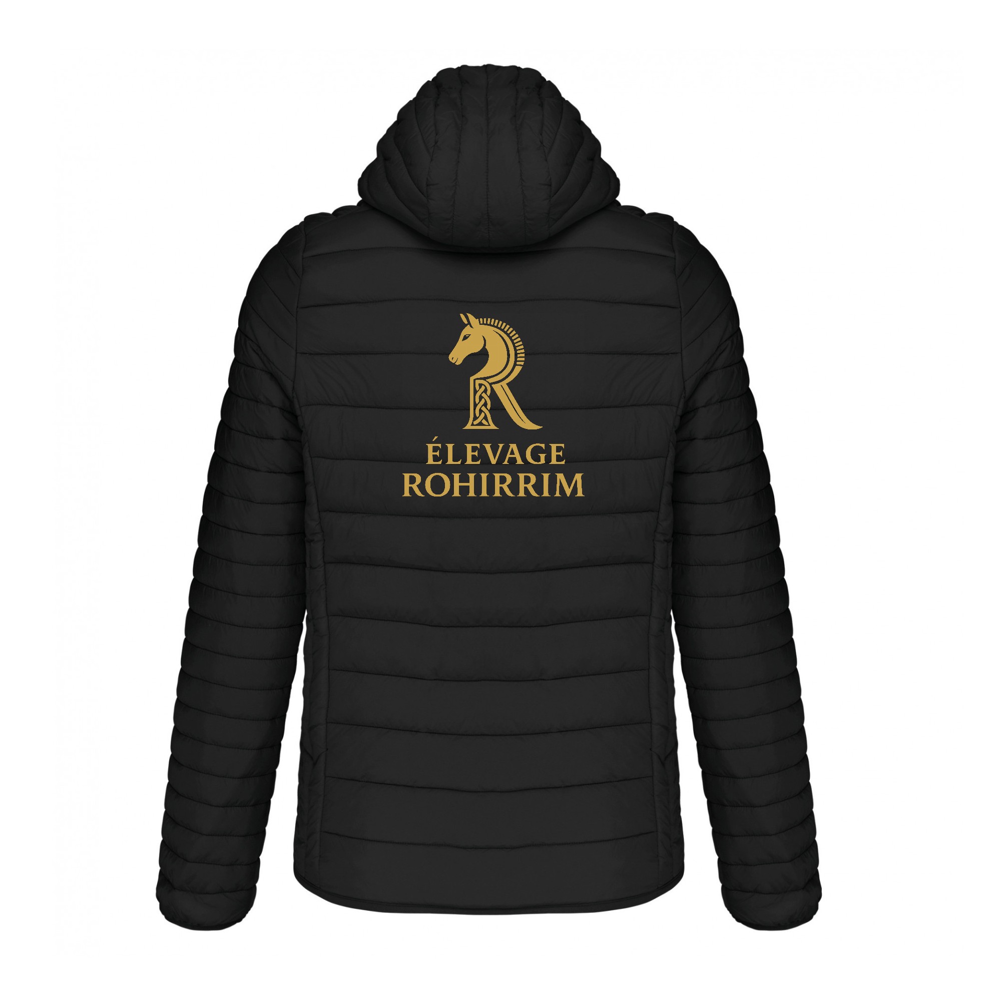 DOUDOUNE AVEC MANCHES ET CAPUCHE (homme) - Elevage Rohirrim - Noir - K6110 – Image 3