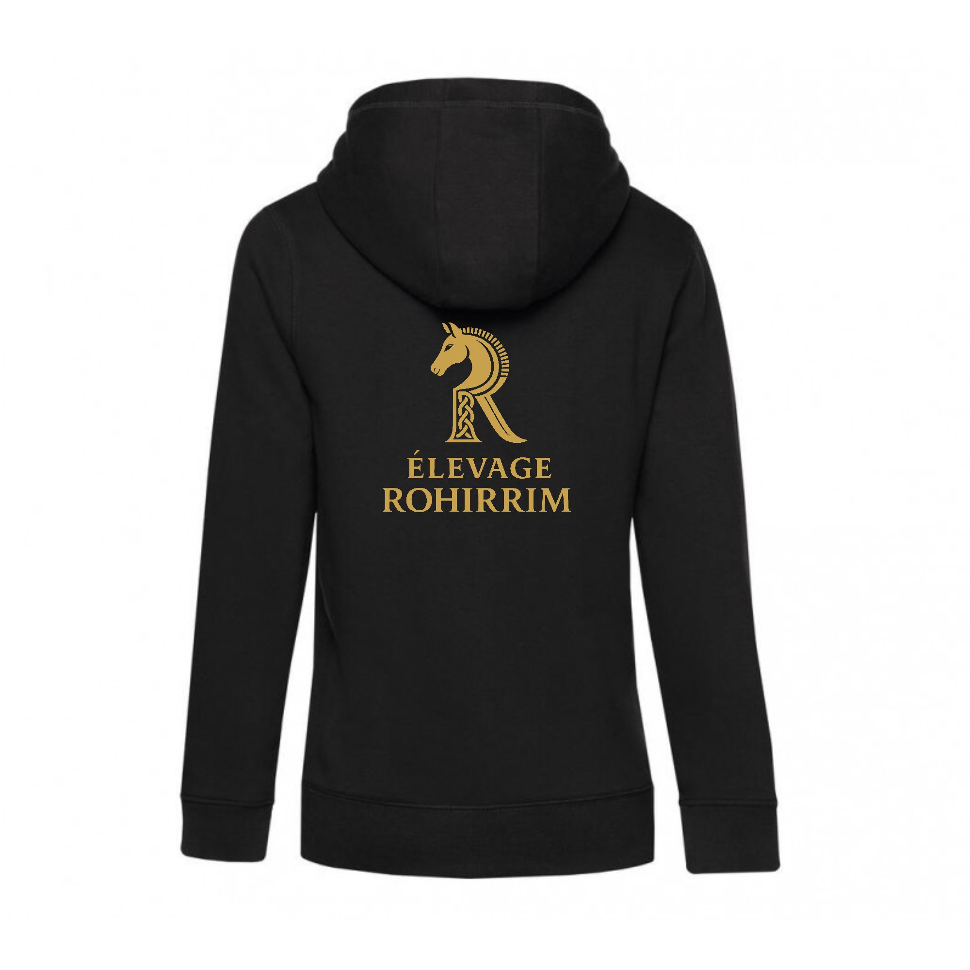 SWEAT ZIPPÉ (femme) - Elevage Rohirrim - Noir - BCW03Q – Image 3