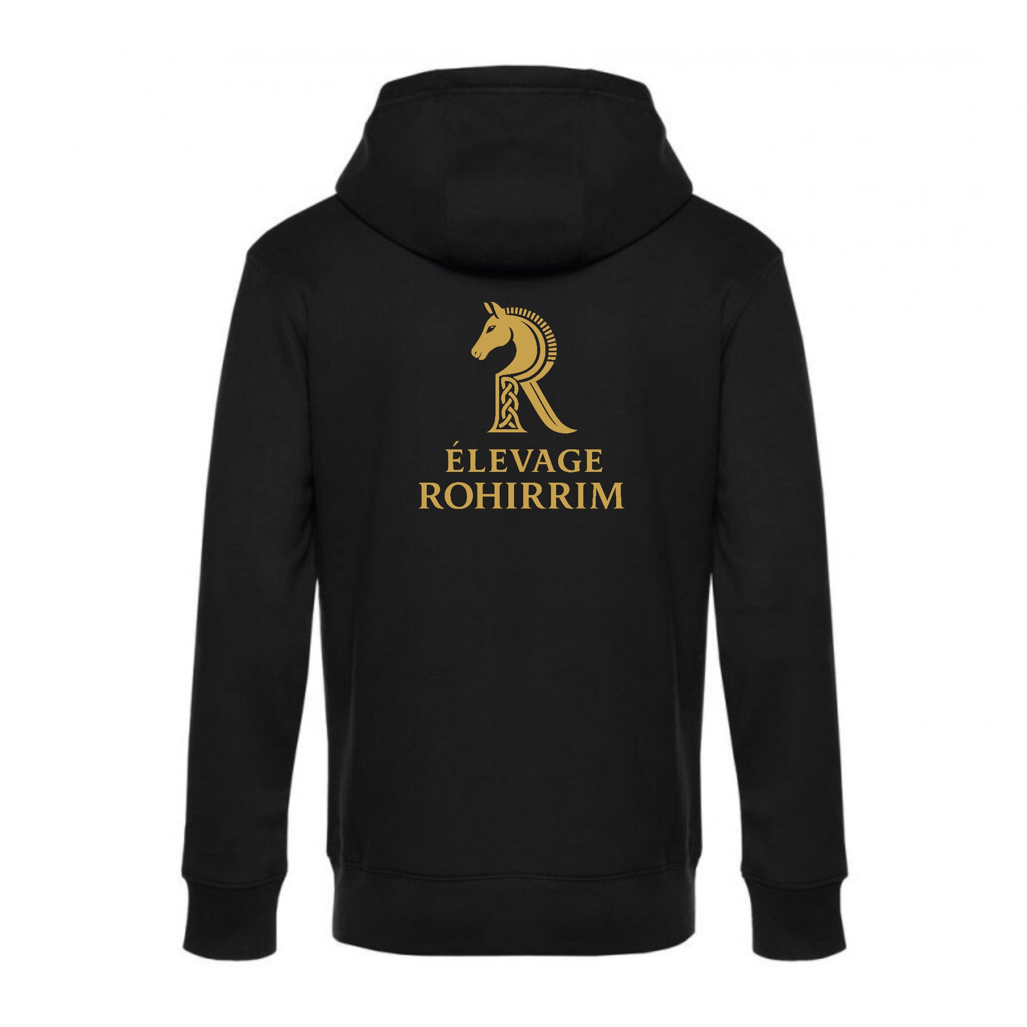SWEAT ZIPPÉ (Homme) - Elevage Rohirrim - Noir - BCU03K – Image 3