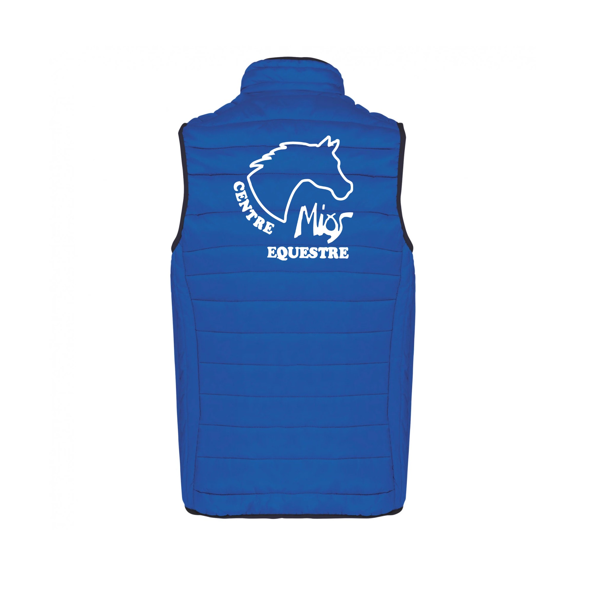 DOUDOUNE SANS MANCHES (homme) - CENTRE EQUESTRE DE MIOS - Bleu roi - K6113 – Image 3