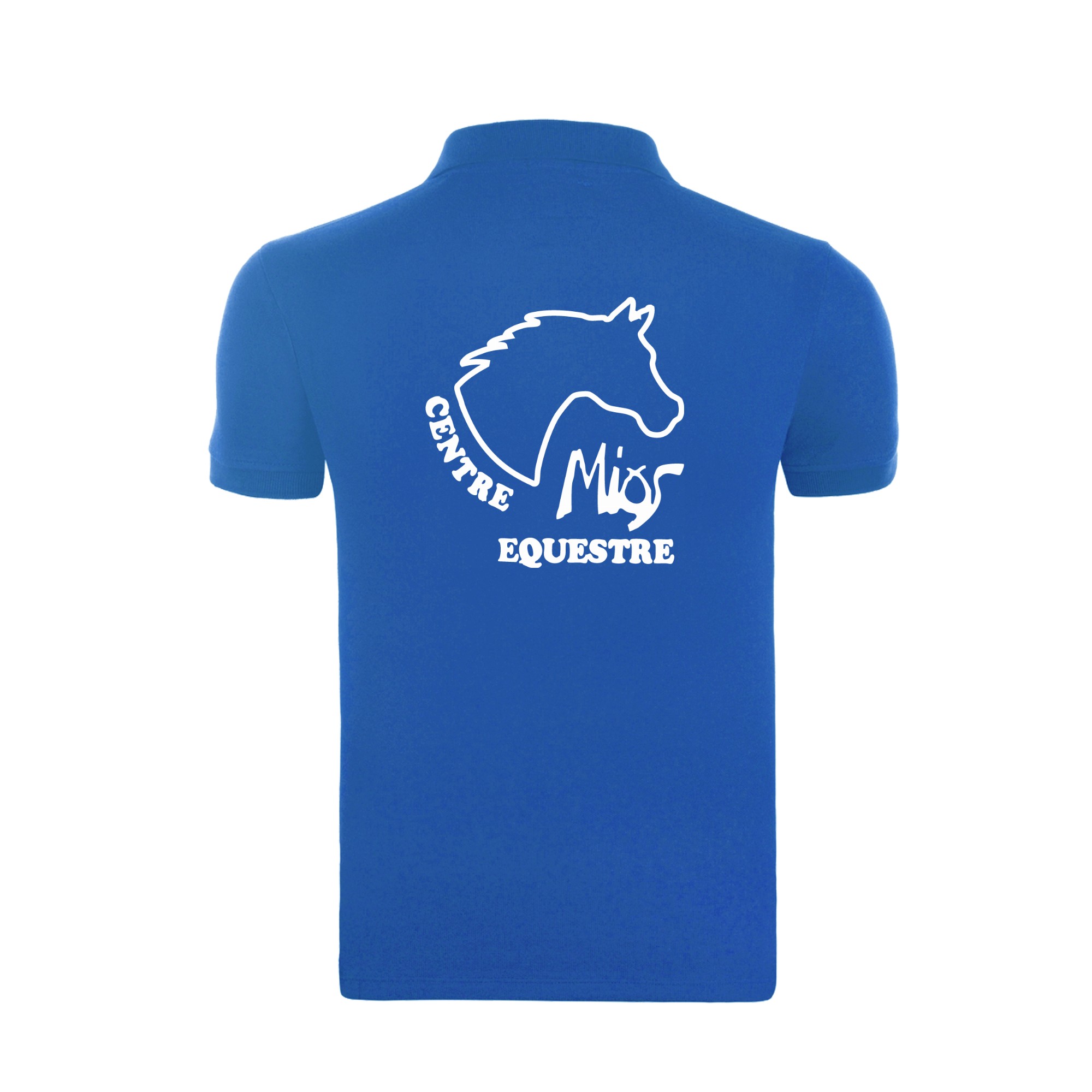 POLO (homme) - CENTRE EQUESTRE DE MIOS - Bleu roi - BCID1 – Image 3