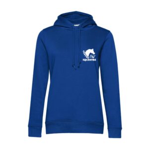 SWEAT A CAPUCHE (femme) – CENTRE EQUESTRE DE MIOS - Bleu roi - BCW34B
