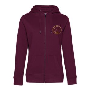 SWEAT ZIPPÉ (femme) - À l'Harmonie des chevaux - Bordeaux - BCW03Q