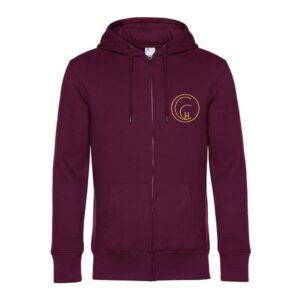 SWEAT ZIPPÉ (Homme) - À l'Harmonie des chevaux - Bordeaux - BCU03K