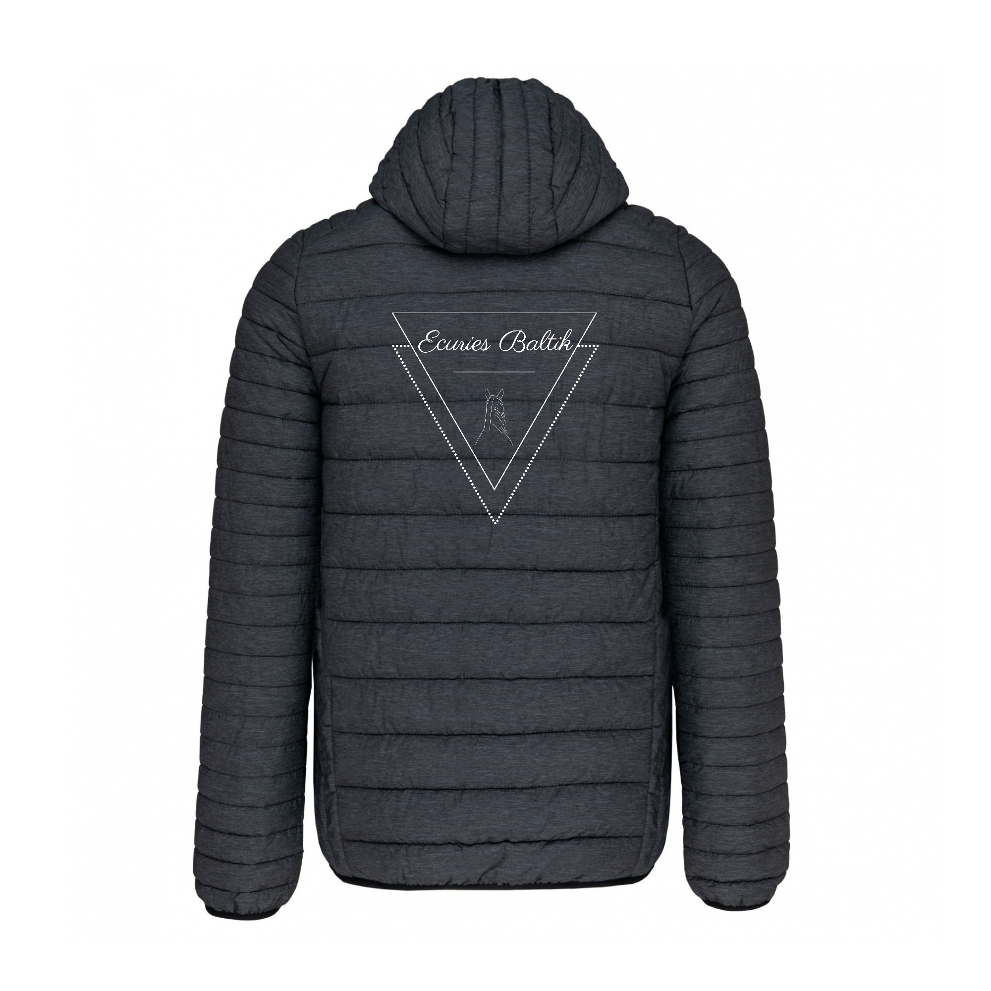 DOUDOUNE AVEC MANCHES ET CAPUCHE (homme) - Les écuries Baltik - Gris Anthracite - K6110 – Image 3