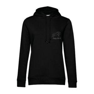 SWEAT A CAPUCHE (femme) – Maëlle THIBAULT—BRIAND - Noir - BCW34B