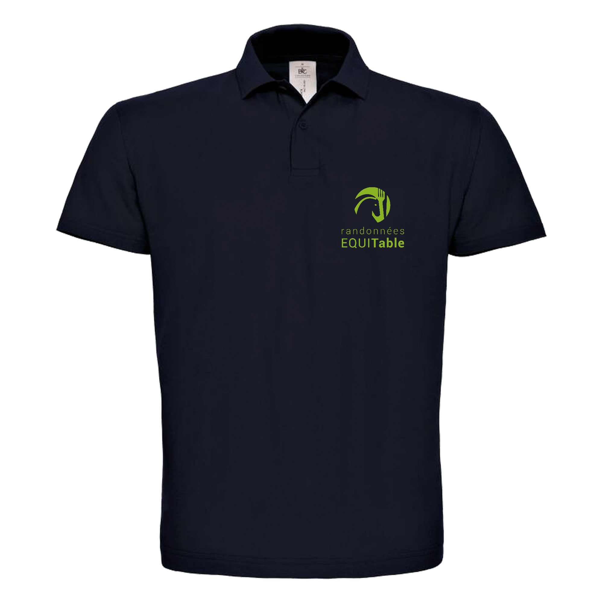 Polo premium (homme) - Randonnées EQUITable - Navy - BCU426 – Image 4