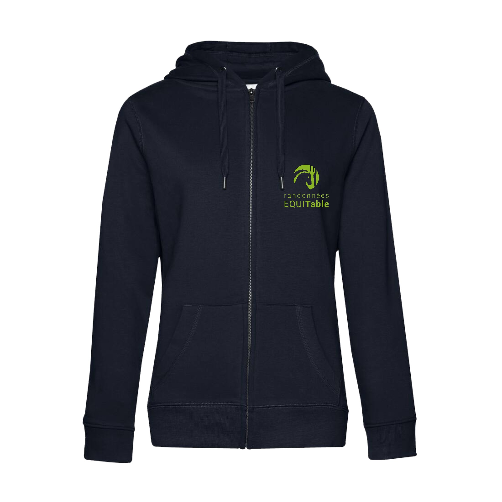 SWEAT ZIPPÉ (femme) - Randonnées EQUITable - Navy - BCW03Q – Image 5