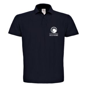 Polo premium (homme) - Randonnées EQUITable - Navy - BCU426