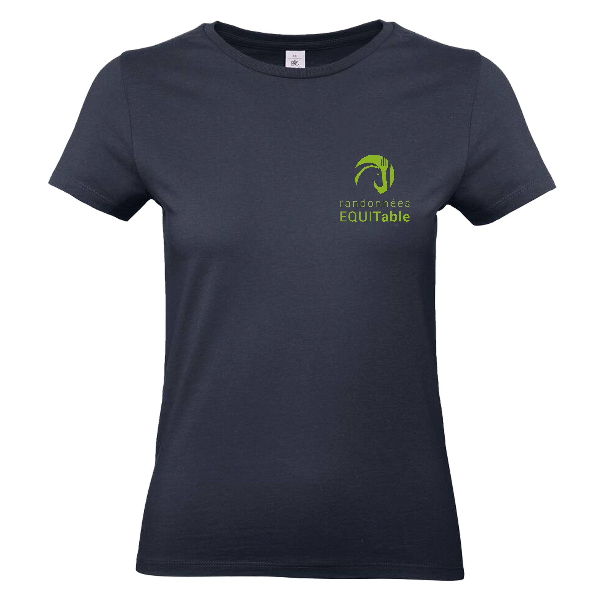 T-Shirt Bio Premium (femme) - Randonnées EQUITable - Navy - BC049 – Image 4