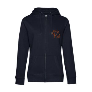 SWEAT ZIPPÉ (femme) - scea de meille - Navy - BCW03Q