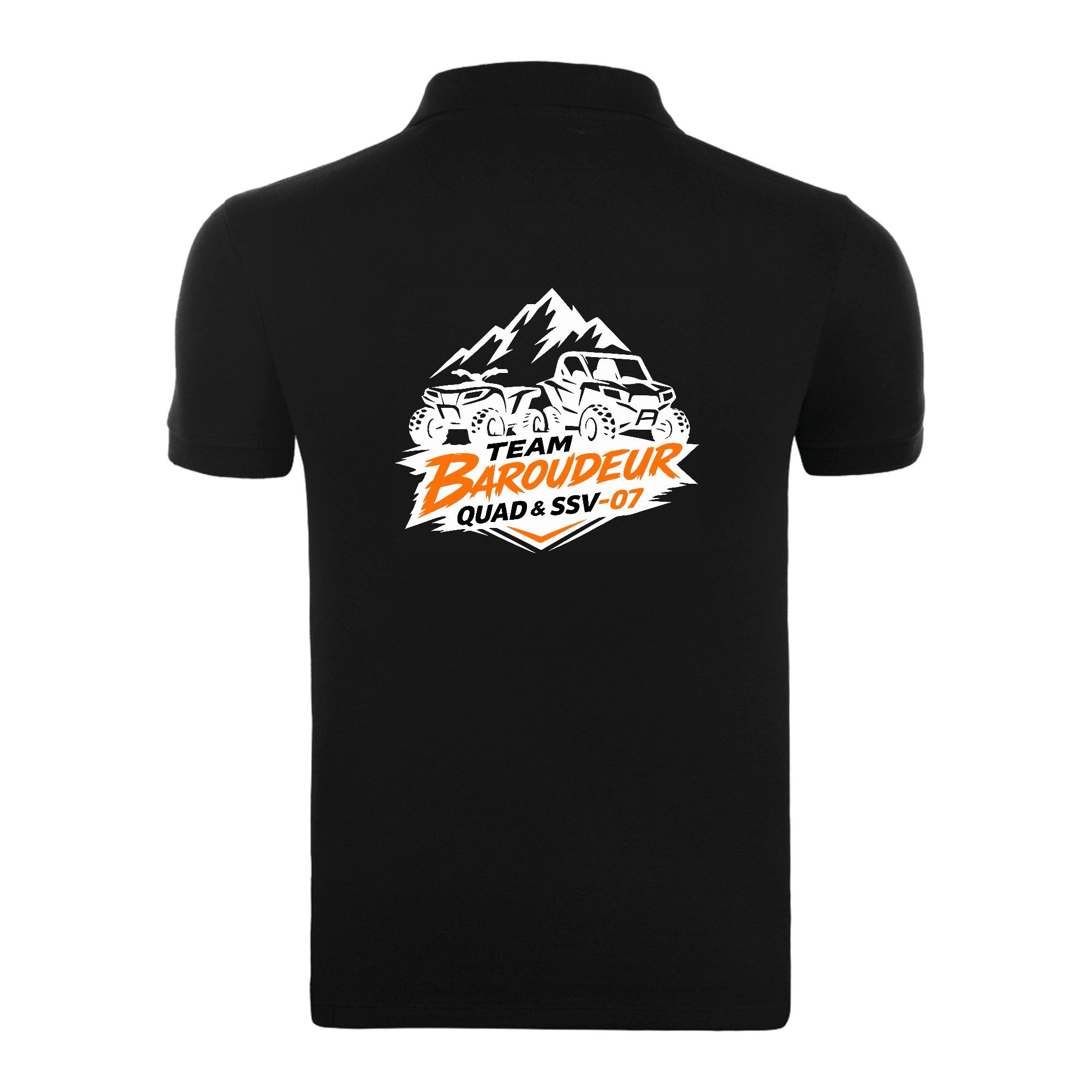Polo premium (homme) - Team baroudeur quad & ssv-07 - Noir - BCU426 – Image 2