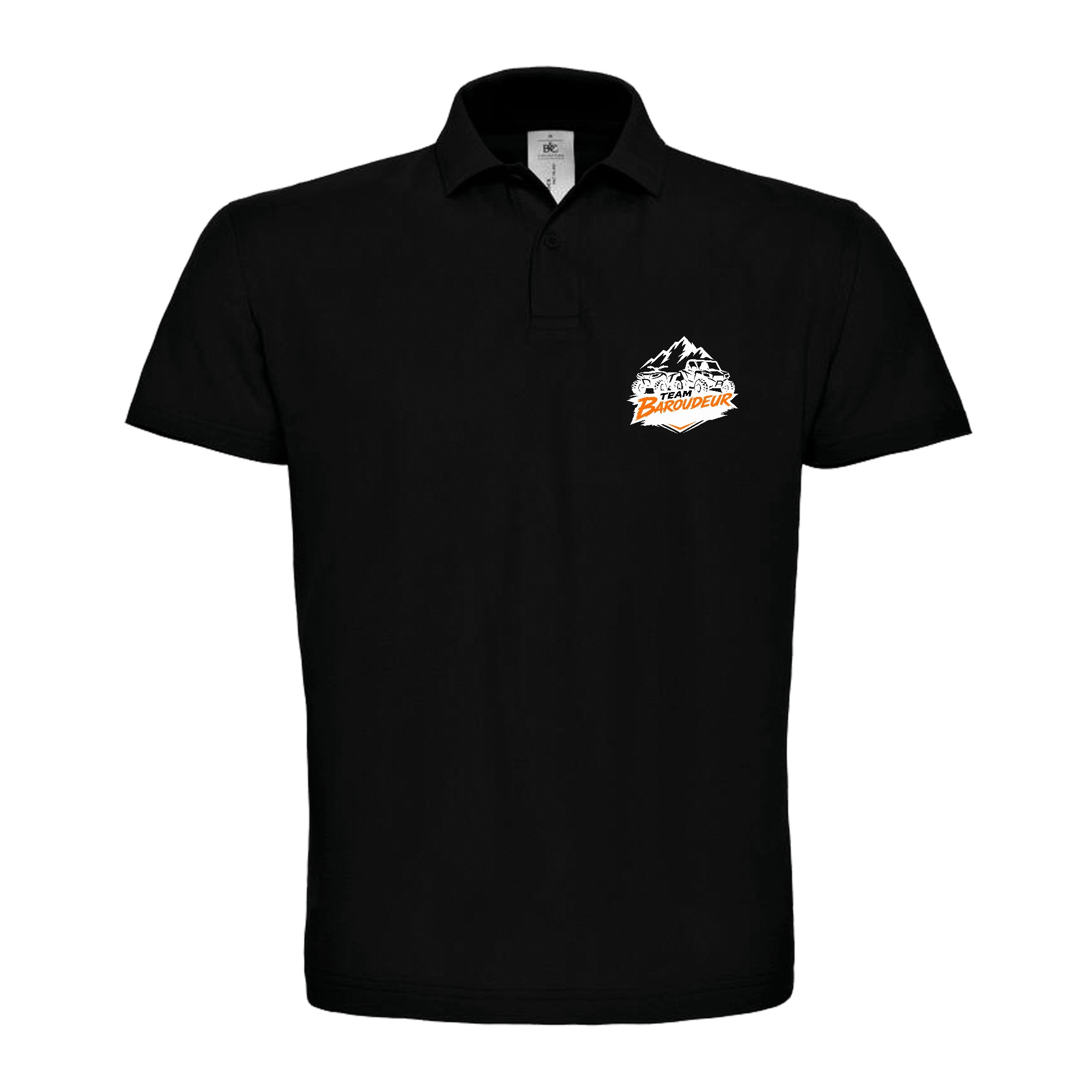 Polo premium (homme) - Team baroudeur quad & ssv-07 - Noir - BCU426