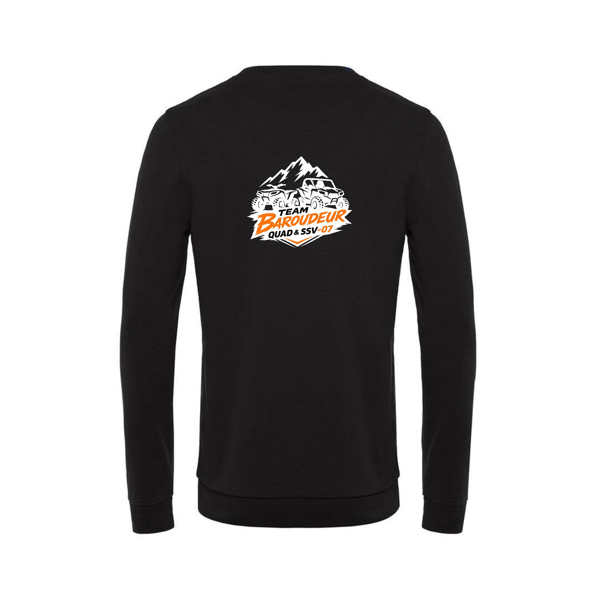 SWEAT COL ROND (homme) - Team baroudeur quad & ssv-07 - Noir - BCU01K – Image 3