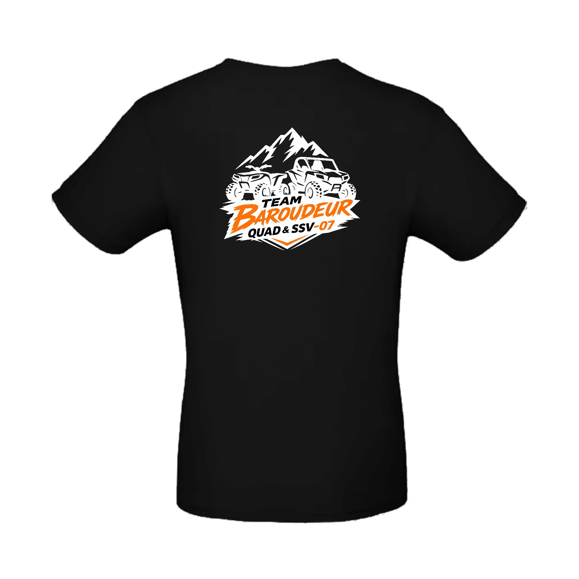 T-SHIRT (homme) - Team baroudeur quad & ssv-07 - Noir - BC03T – Image 3