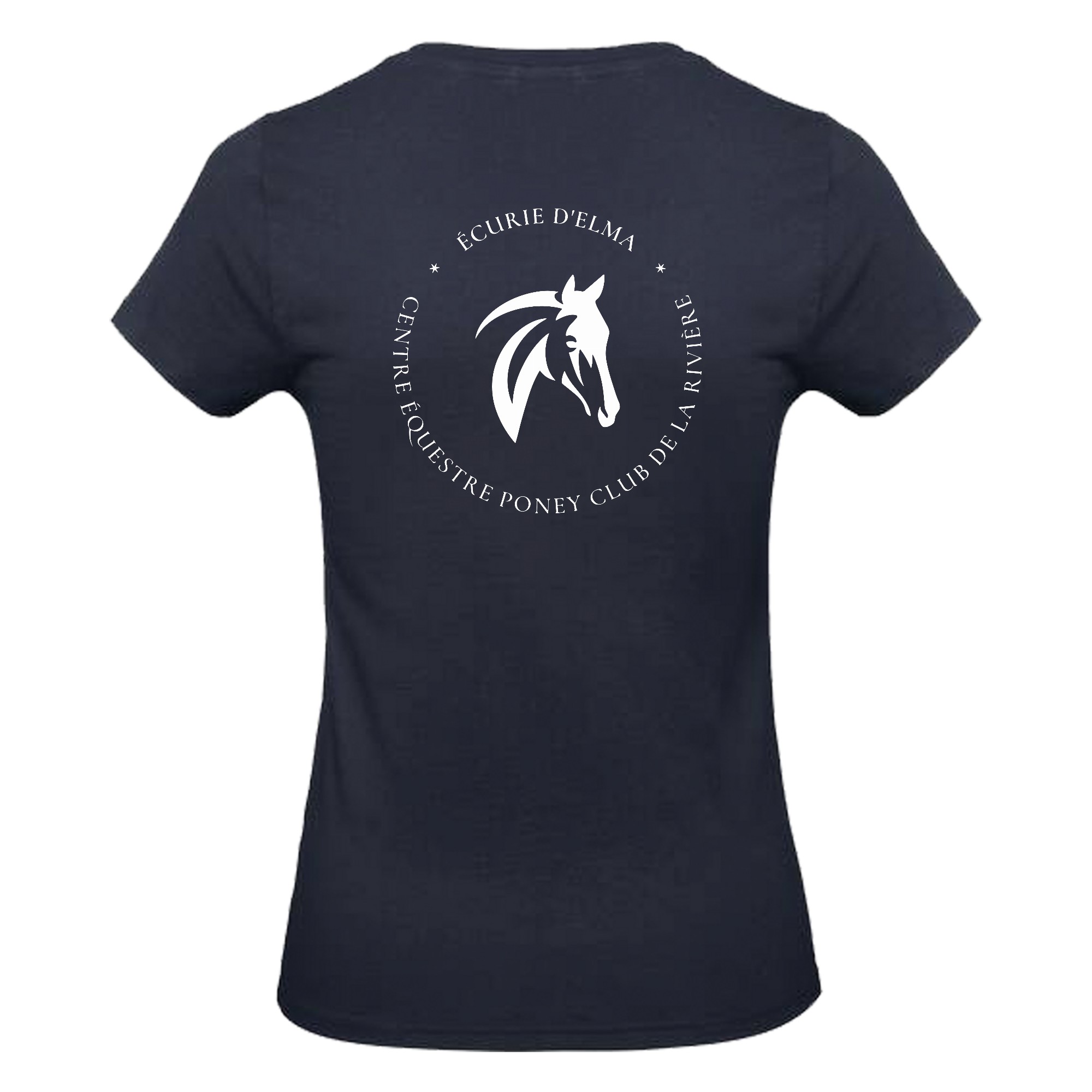 T-SHIRT (femme) - ECURIES D'ELMA - Navy - BC04T – Image 3