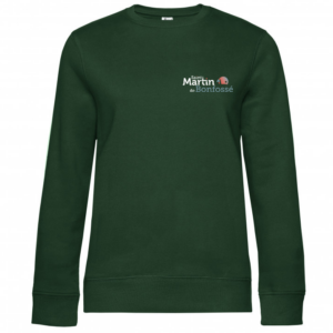 SWEAT COL ROND (femme) - Mairie de Saint Martin de Bonfosse - Vert Foret - BCW01Q