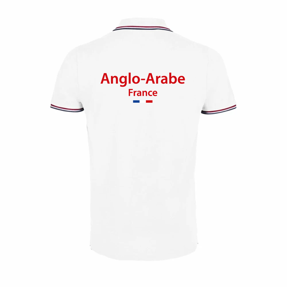 POLO (homme) - ASSOCIATION NATIONALE DE L'ANGLO-ARABE - Blanc - PRESTIGE MEN – Image 2