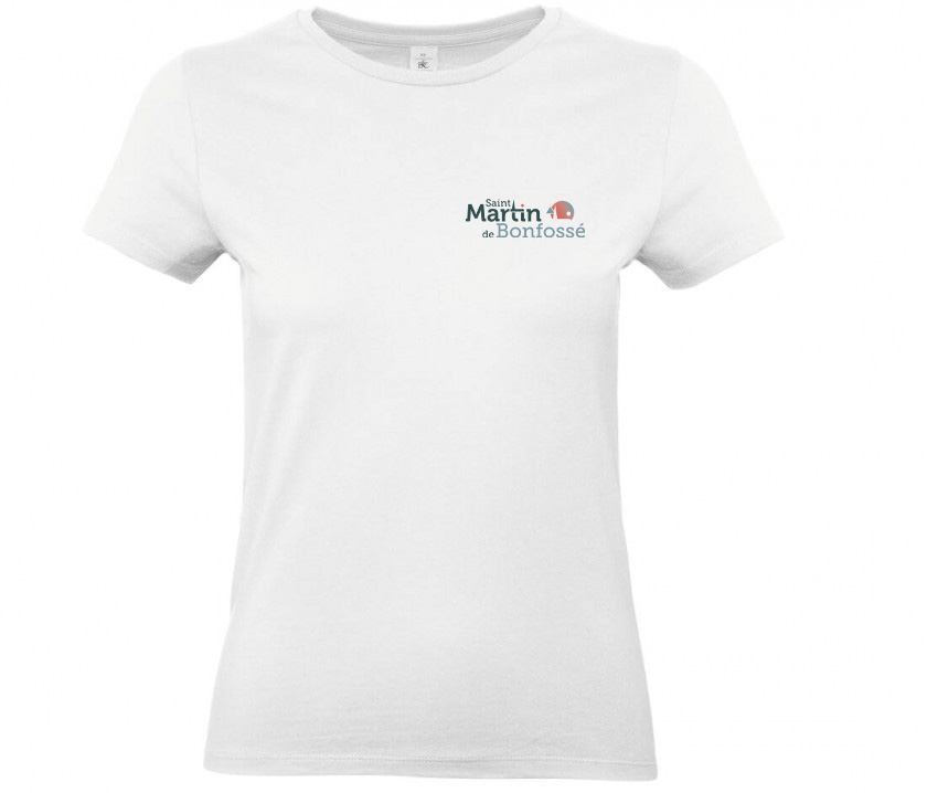 T-SHIRT (femme) - Mairie de Saint Martin de Bonfosse - Blanc - BC04T
