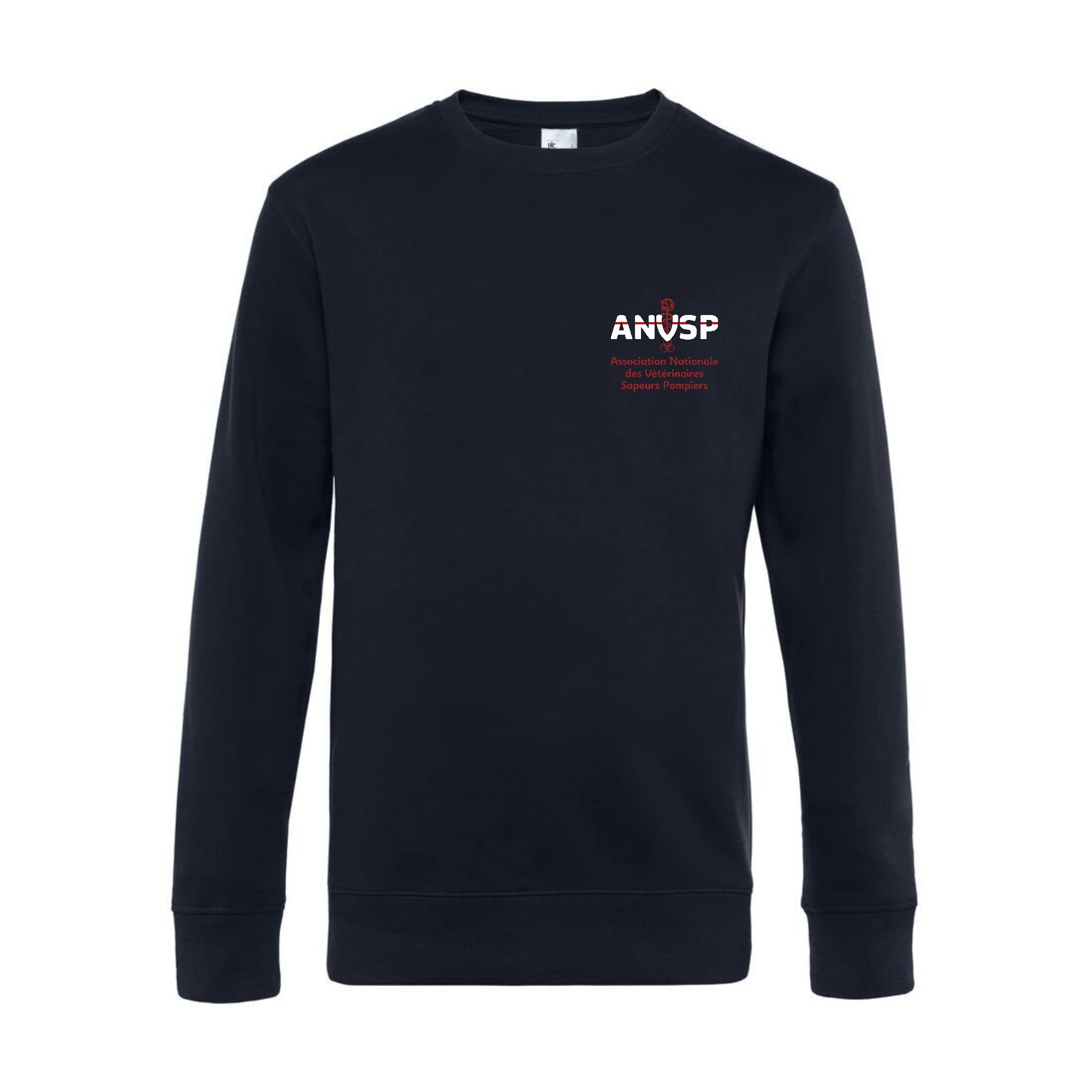 SWEAT COL ROND (homme) - Association Nationale des Vétérinaires Sapeurs Pompiers - BCU01K