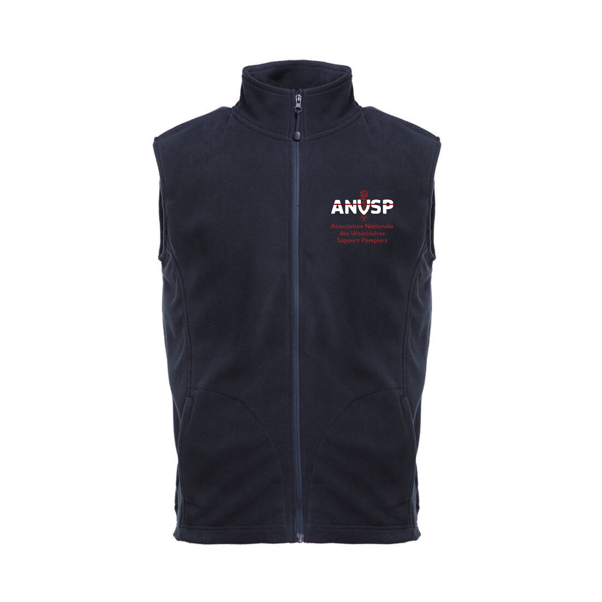 Veste micropolaire zippée sans manches (femme) – Association Nationale des Vétérinaires Sapeurs Pompiers - K906 – Image 4