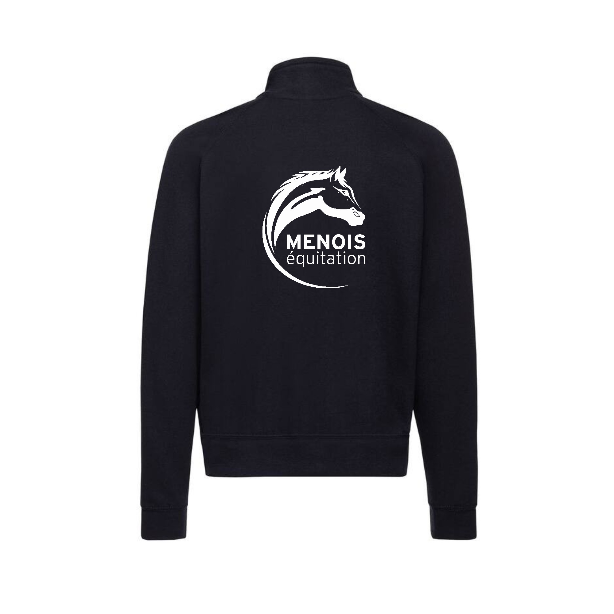 SWEAT ZIPPE SANS CAPUCHE (homme) - centre équestre de Menois - Navy - 021038 – Image 3
