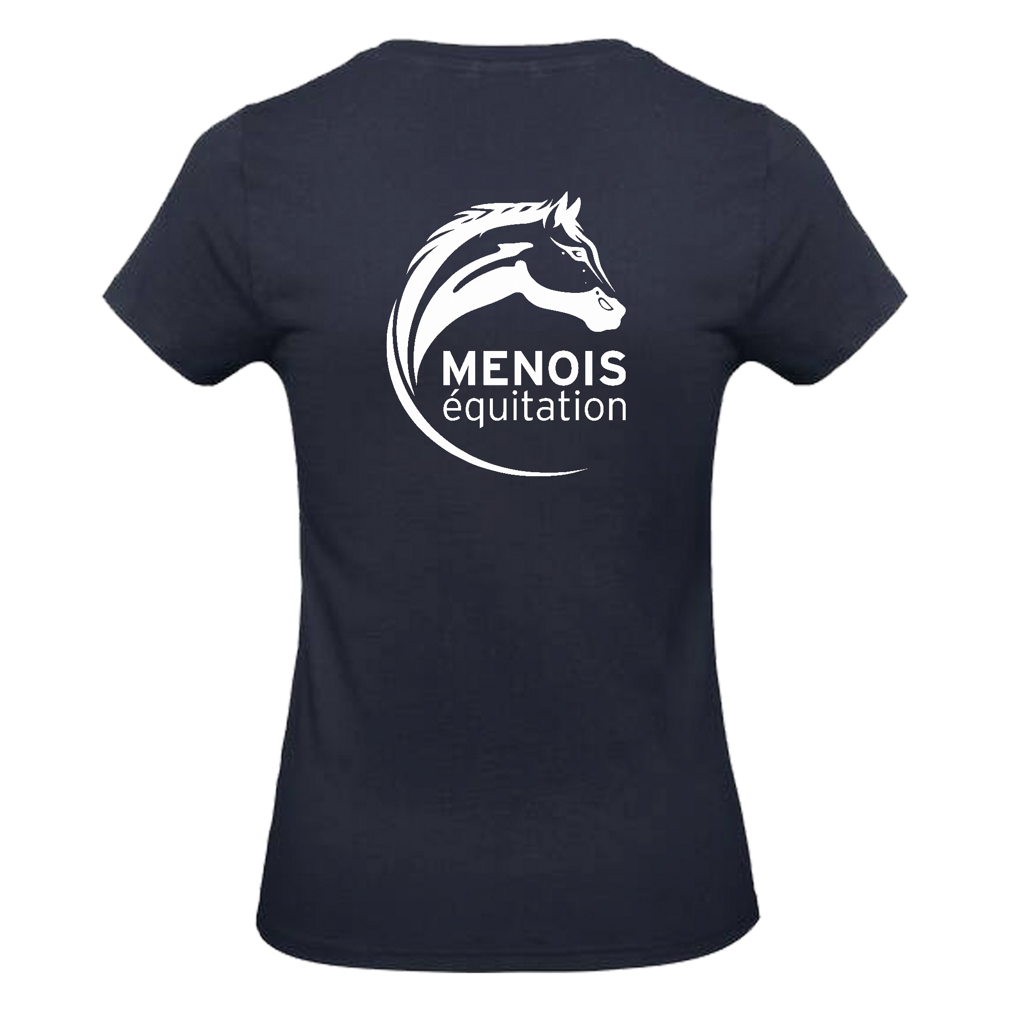 T-SHIRT (femme) - centre équestre de Menois - Navy - BC04T – Image 3