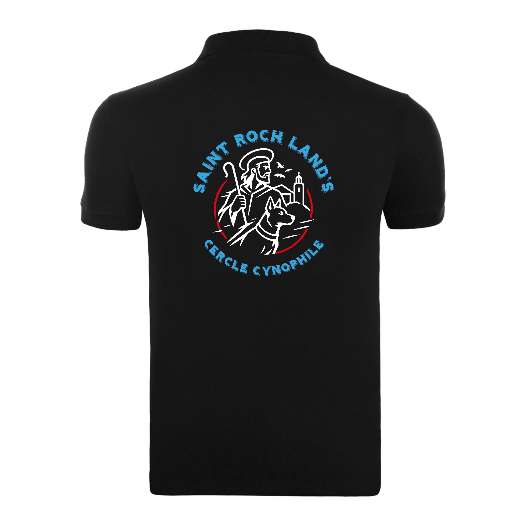 Polo premium (homme) - CERCLE CYNOPHILE ST ROCH LAND'S - Noir - BCU426 – Image 2