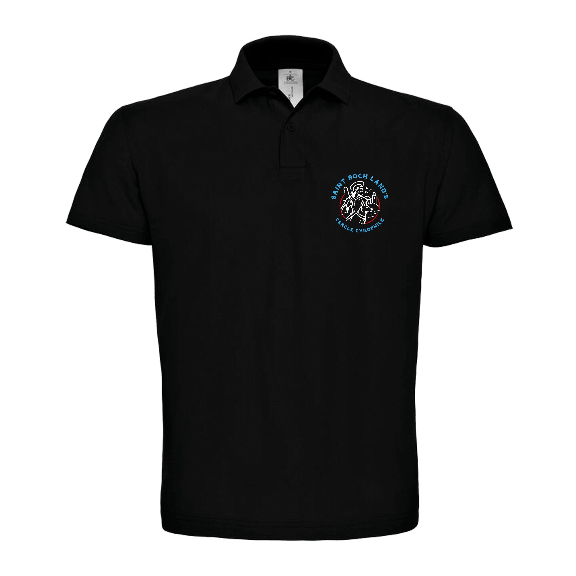 Polo premium (homme) - CERCLE CYNOPHILE ST ROCH LAND'S - Noir - BCU426