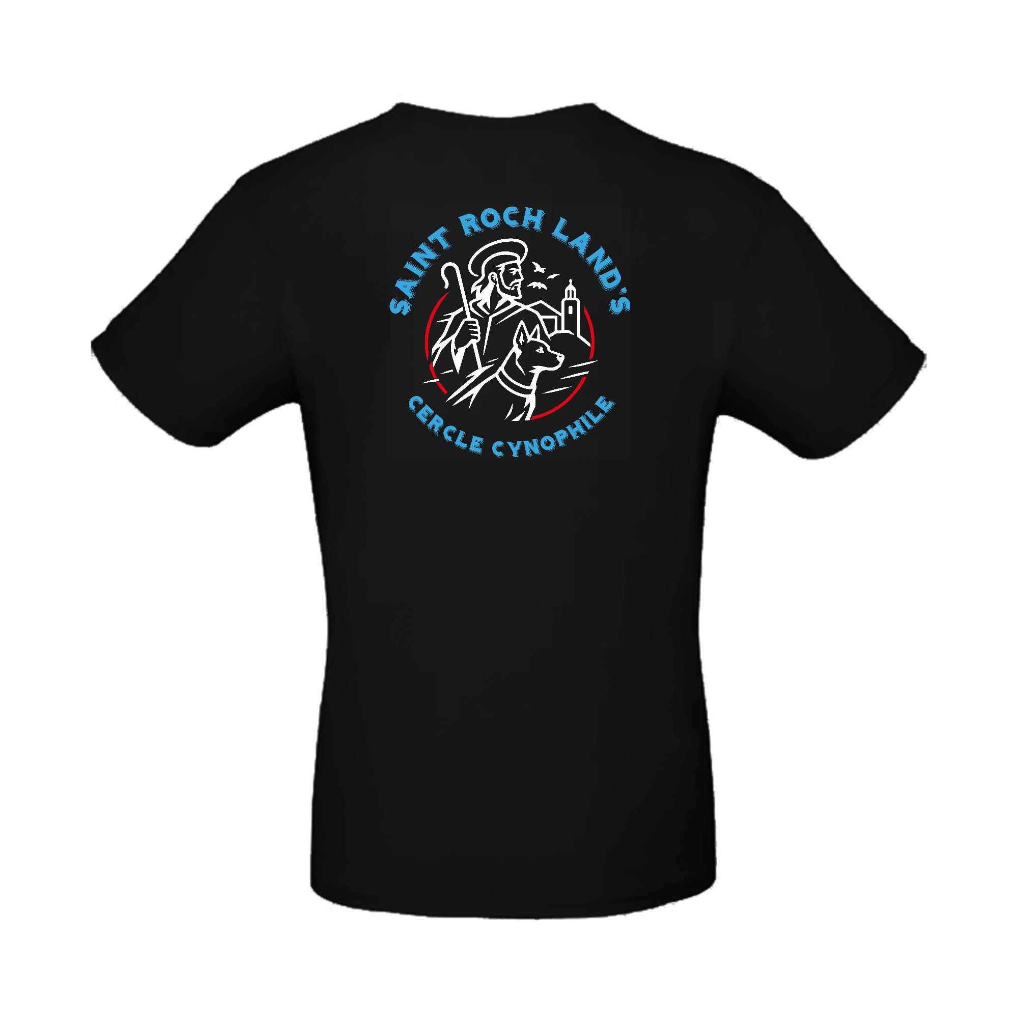 T-SHIRT (homme) - CERCLE CYNOPHILE ST ROCH LAND'S - Noir - BC03T – Image 3