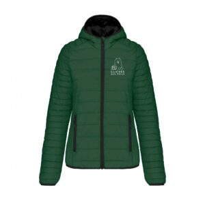 DOUDOUNE AVEC MANCHES ET CAPUCHE (femme) - Clichés aux poils - Vert Foret - K6111