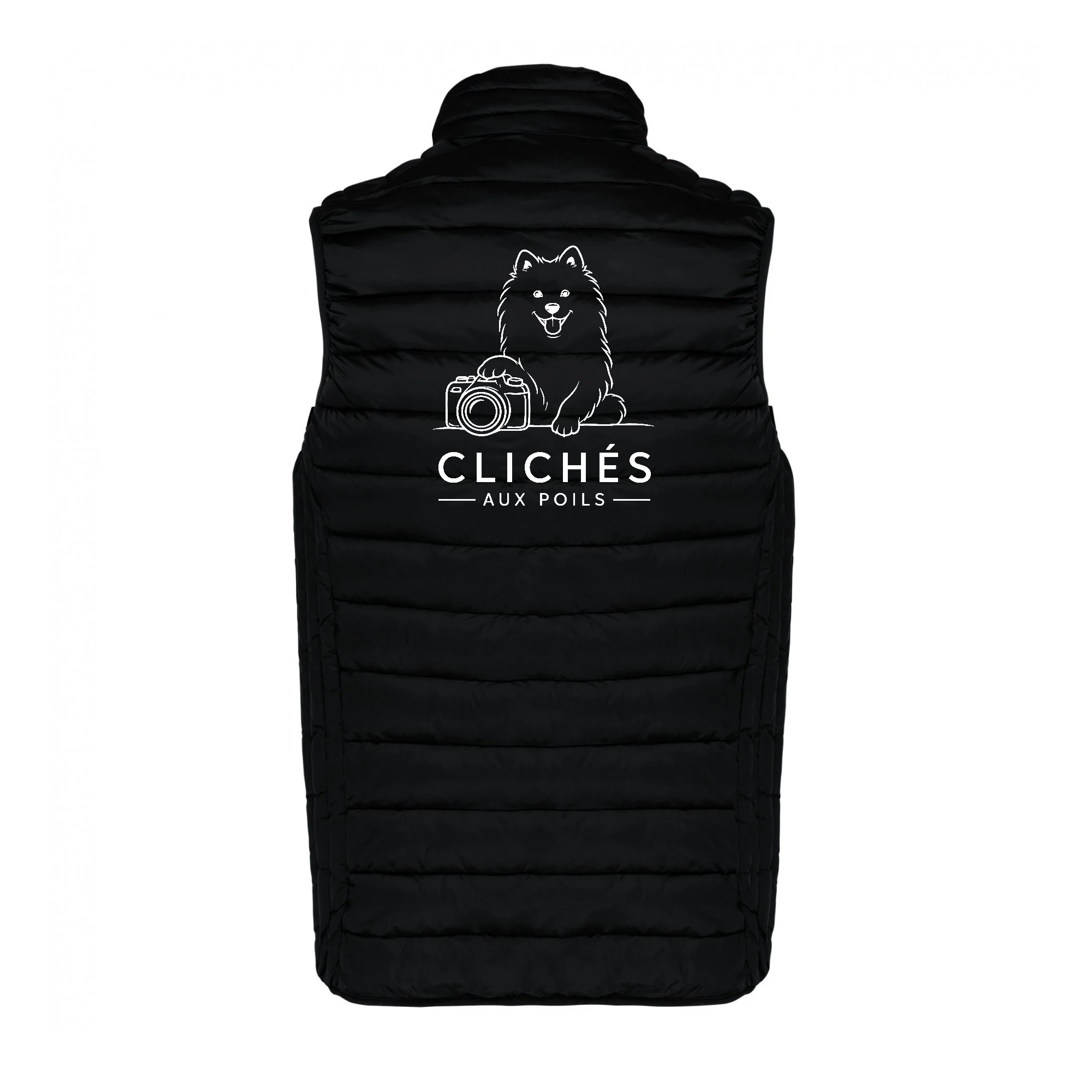 DOUDOUNE SANS MANCHES (enfant) - Clichés aux poils - Noir - K6115 – Image 3