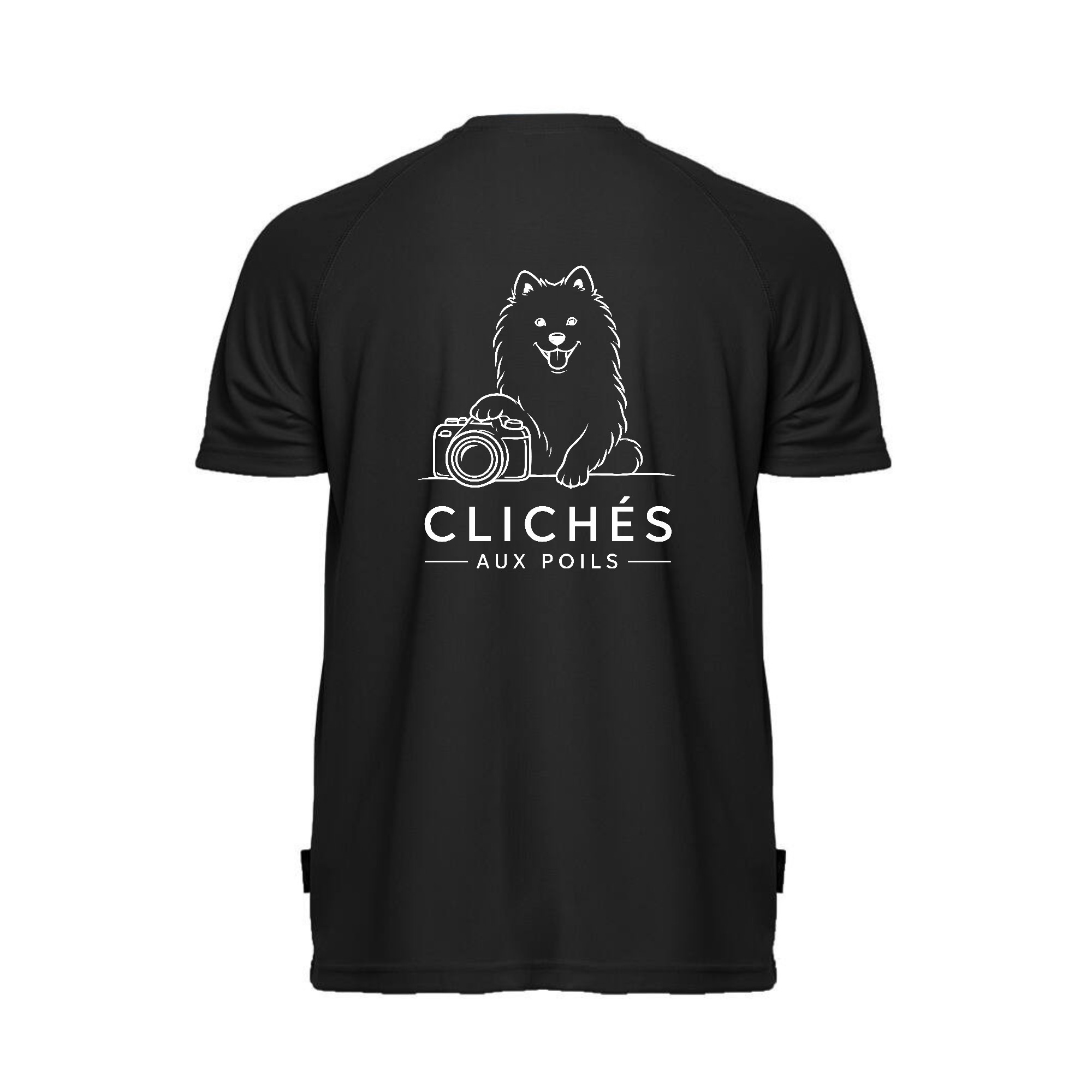 T-Shirt respirant (homme) - Clichés aux poils - Noir - IB300 – Image 3