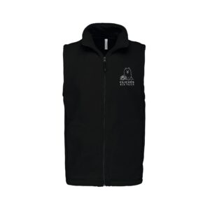 Veste micropolaire zippée sans manches (femme) – Clichés aux poils - Noir - K906