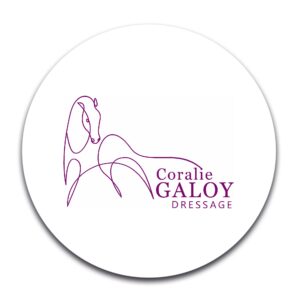 STICKER ROND - Coralie Galoy Dressage - STI001