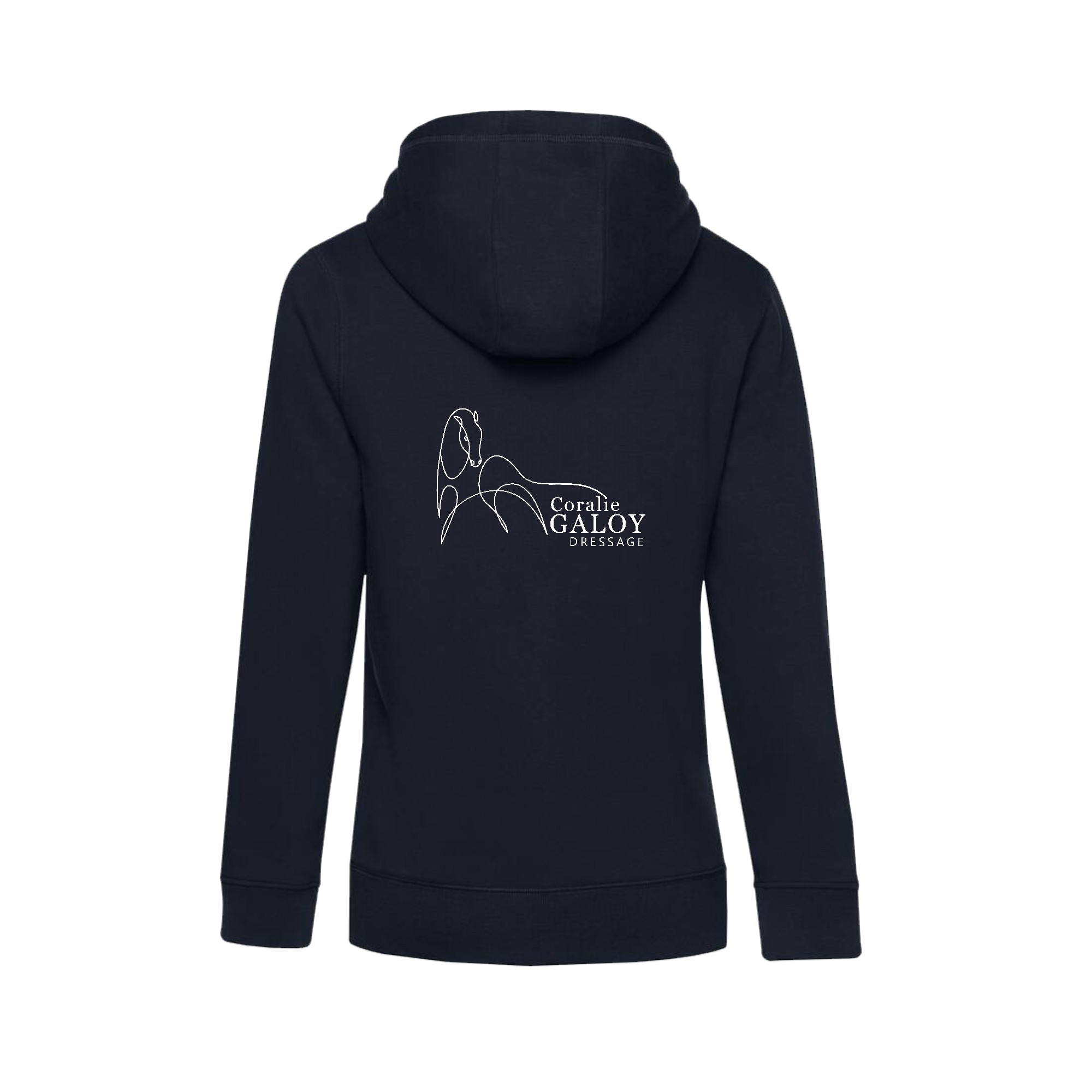 SWEAT ZIPPÉ (femme) - Coralie Galoy Dressage - Navy - BCW03Q – Image 3