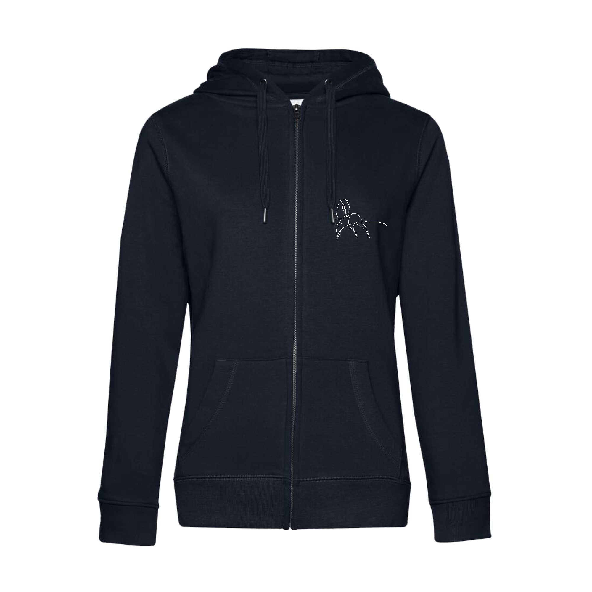 SWEAT ZIPPÉ (femme) - Coralie Galoy Dressage - Navy - BCW03Q