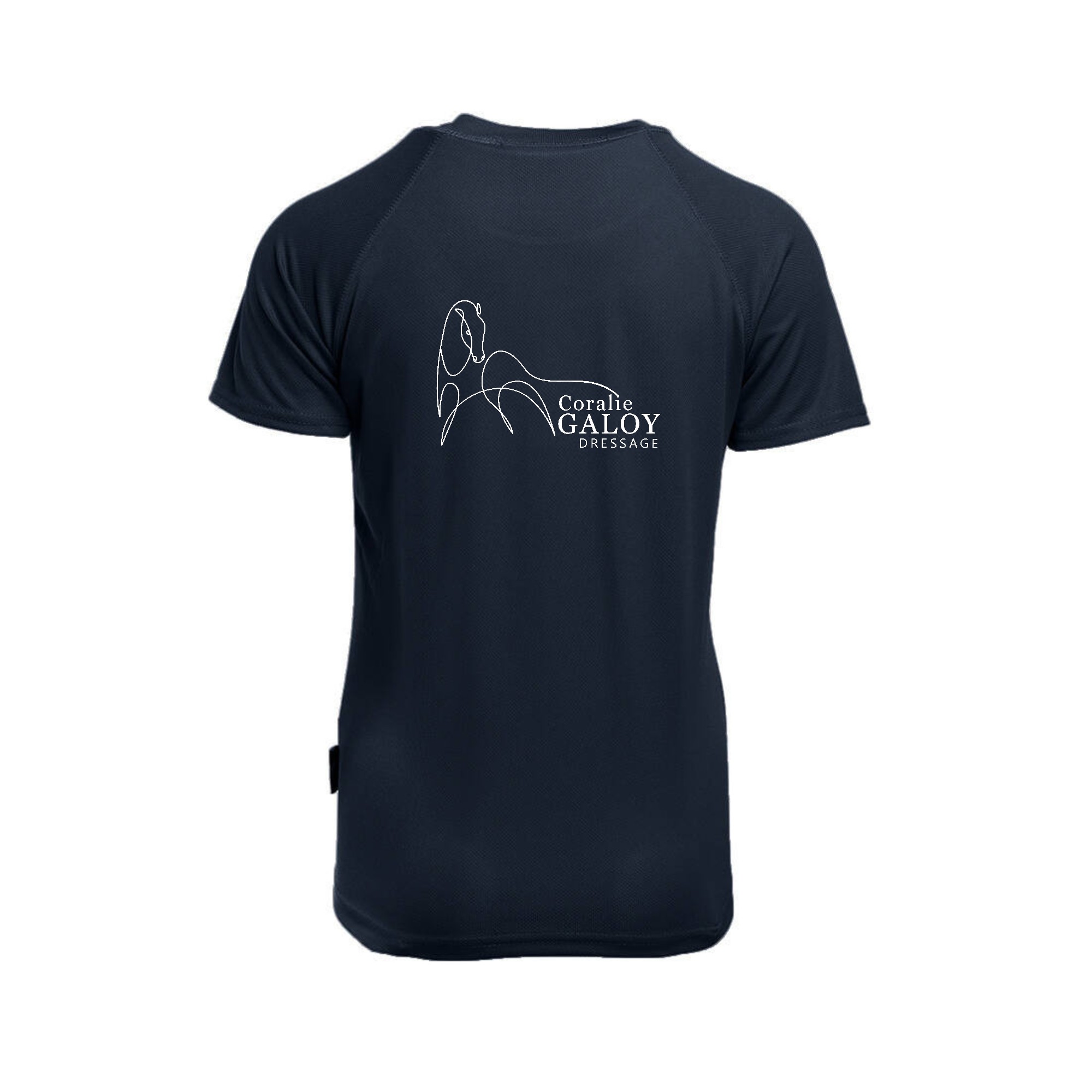 T-Shirt respirant (enfant) - Coralie Galoy Dressage - Navy - IB302 – Image 3