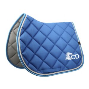 Tapis de selle EQUITHÈME - Classic - Les écuries de Verlin - Bleu roi - 204773