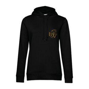 SWEAT A CAPUCHE (femme) – Ecurie des deux V - Noir - BCW34B