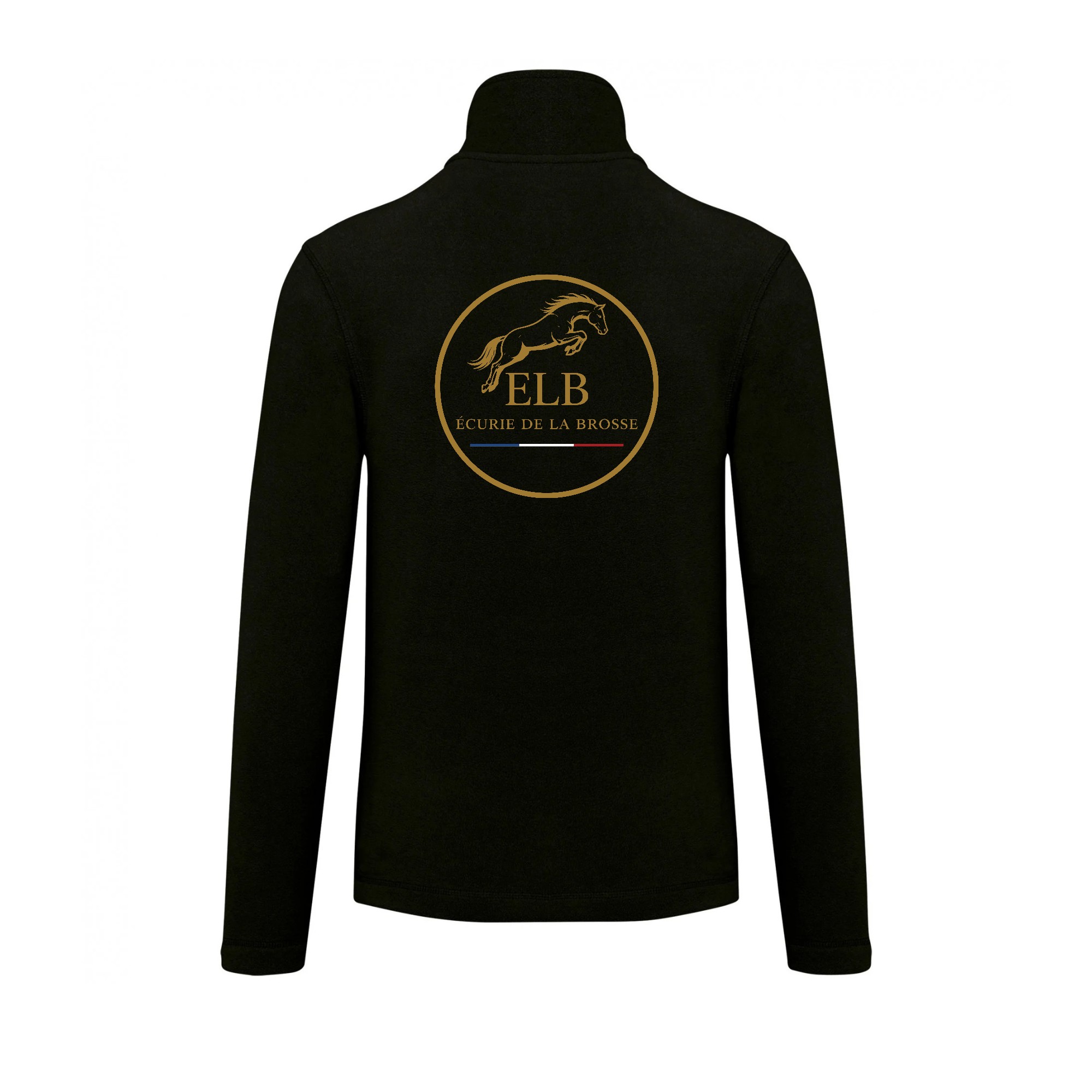 Veste micropolaire zippée (homme) – Ecurie de la brosse - Noir – K911 – Image 3