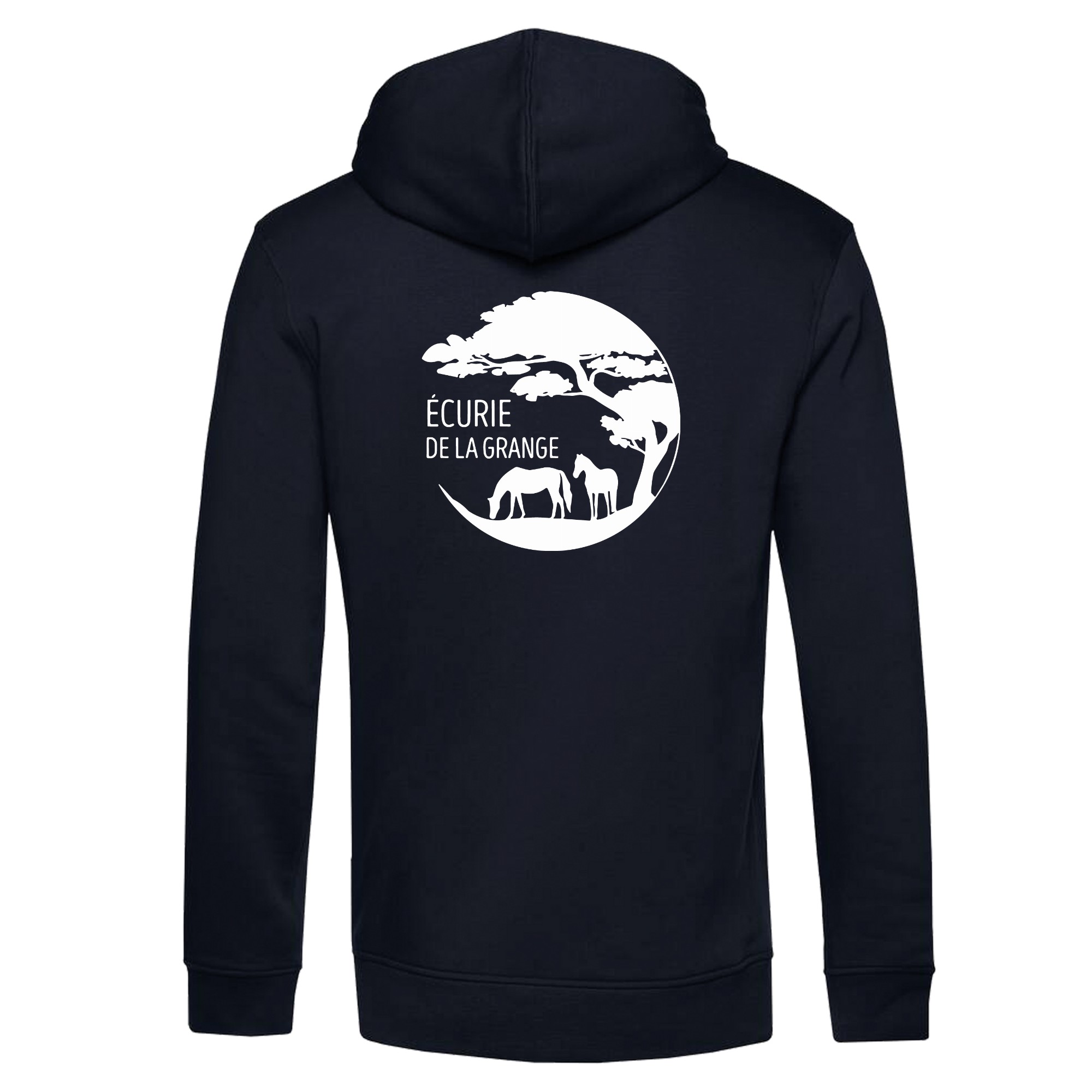 SWEAT A CAPUCHE (enfant) - Ecurie de la Grange - Navy - K477 – Image 3