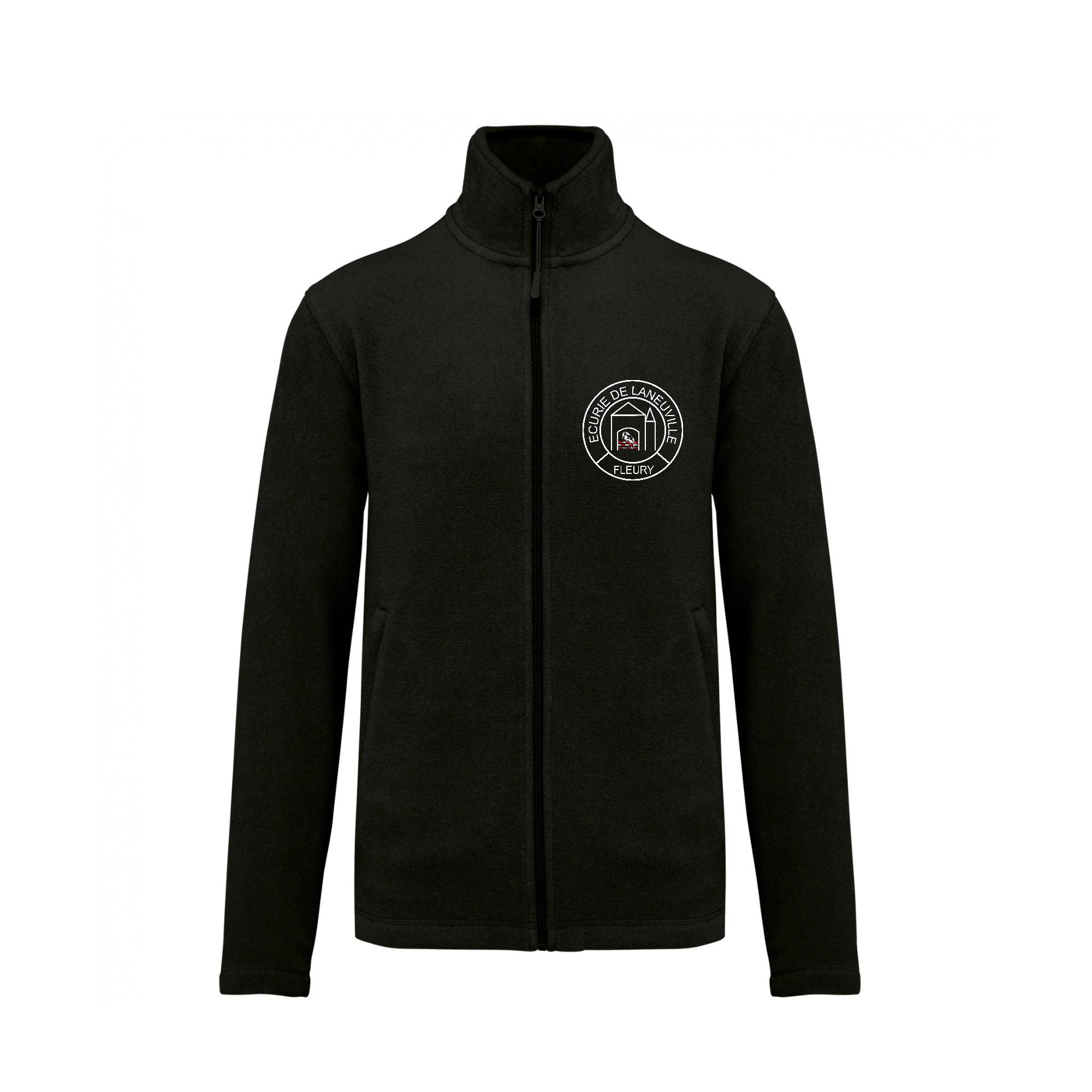Veste micropolaire zippée (homme) – Ecurie de Laneuville - Noir – K911